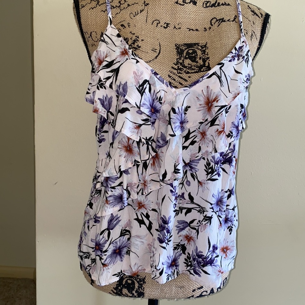 🆕American Eagle Flowy Floral Crop Top - Picture 2 of 8